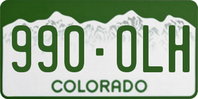 CO license plate 990OLH