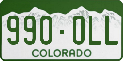 CO license plate 990OLL