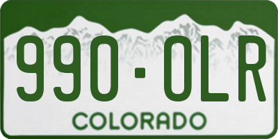 CO license plate 990OLR