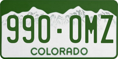 CO license plate 990OMZ