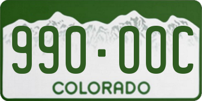 CO license plate 990OOC