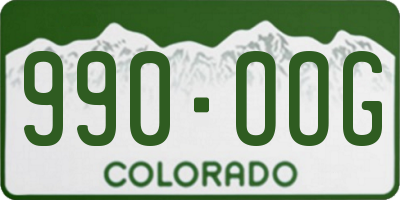 CO license plate 990OOG