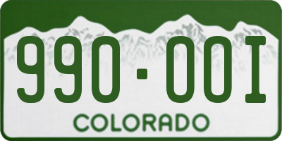 CO license plate 990OOI