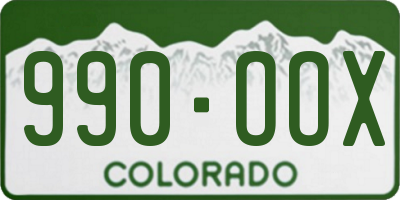 CO license plate 990OOX