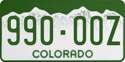 CO license plate 990OOZ