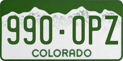 CO license plate 990OPZ