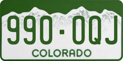 CO license plate 990OQJ
