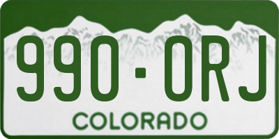 CO license plate 990ORJ