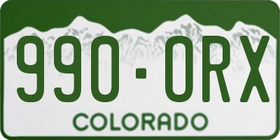 CO license plate 990ORX