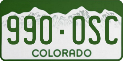 CO license plate 990OSC