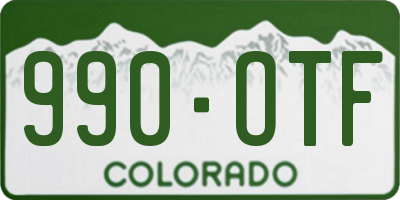 CO license plate 990OTF