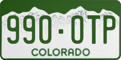 CO license plate 990OTP