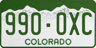 CO license plate 990OXC