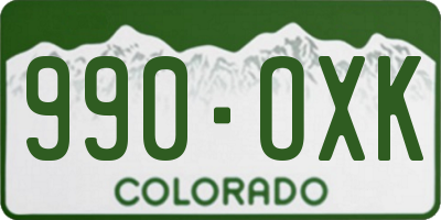 CO license plate 990OXK