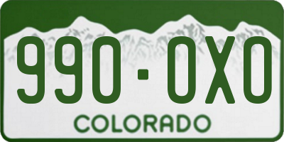 CO license plate 990OXO