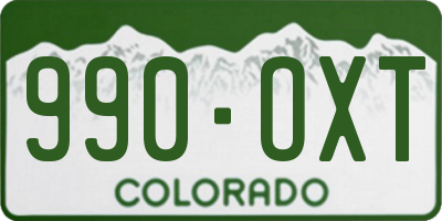 CO license plate 990OXT