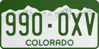 CO license plate 990OXV