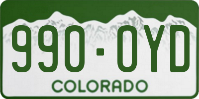 CO license plate 990OYD