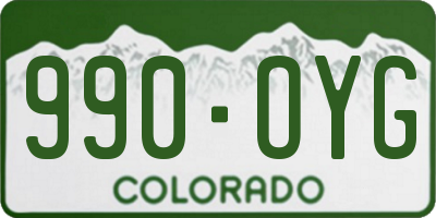 CO license plate 990OYG