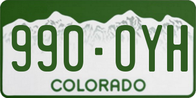 CO license plate 990OYH