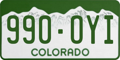 CO license plate 990OYI