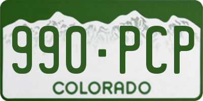 CO license plate 990PCP