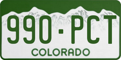CO license plate 990PCT