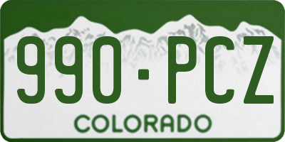 CO license plate 990PCZ