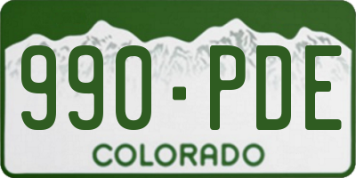 CO license plate 990PDE
