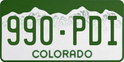 CO license plate 990PDI
