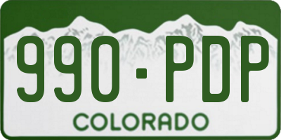 CO license plate 990PDP