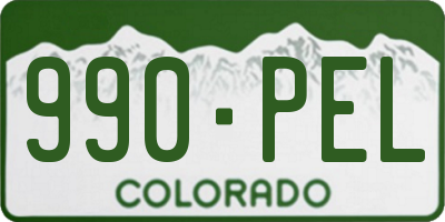CO license plate 990PEL