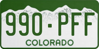 CO license plate 990PFF