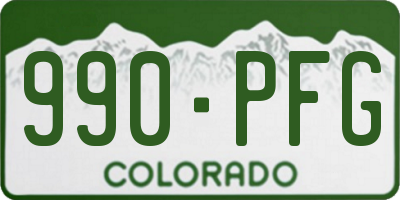 CO license plate 990PFG