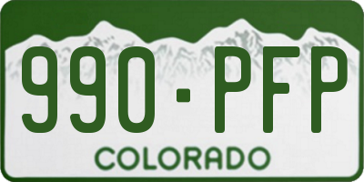 CO license plate 990PFP