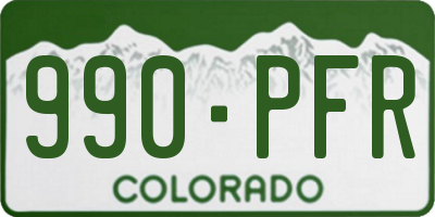 CO license plate 990PFR