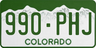 CO license plate 990PHJ