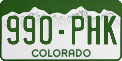 CO license plate 990PHK