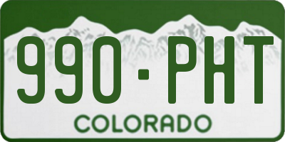 CO license plate 990PHT