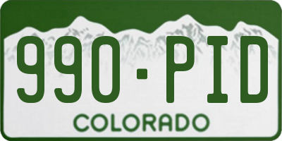 CO license plate 990PID