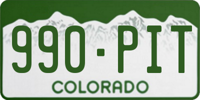 CO license plate 990PIT