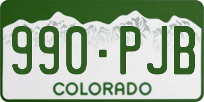 CO license plate 990PJB