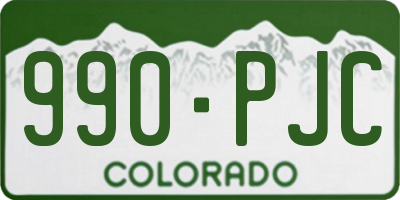 CO license plate 990PJC