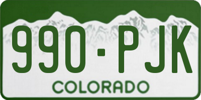 CO license plate 990PJK