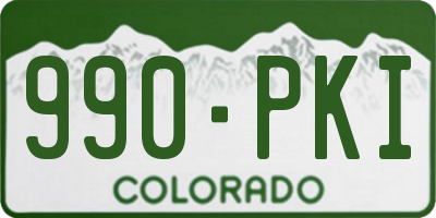 CO license plate 990PKI