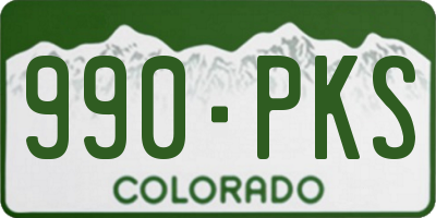 CO license plate 990PKS