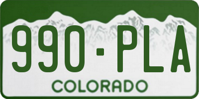 CO license plate 990PLA