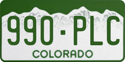 CO license plate 990PLC