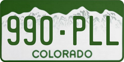 CO license plate 990PLL