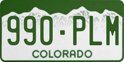 CO license plate 990PLM